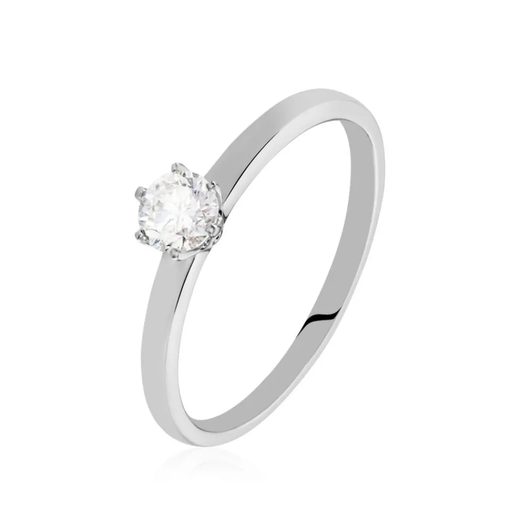 Histoire d'Or Bague Solitaire Natalia Pl Platine Blanc Diamant