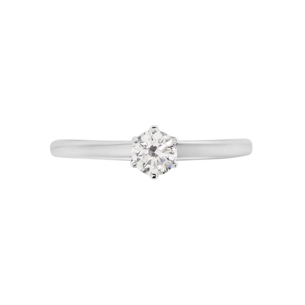 Histoire d'Or Bague Solitaire Natalia Pl Platine Blanc Diamant