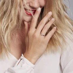 Histoire d'Or Bague Solitaire Natalia Pl Platine Blanc Diamant