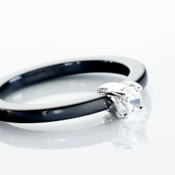 Histoire d'Or Bague Solitaire Nigelia Argent Blanc Oxyde De Zirconium