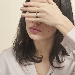 Histoire d'Or Bague Solitaire Nigelia Argent Blanc Oxyde De Zirconium