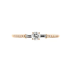 Histoire d'Or Bague Solitaire Nina Or Rose Diamant Sale