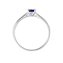 Histoire d'Or Bague Solitaire Or Blanc Crista Saphir Diamants or blanc saphir Outlet