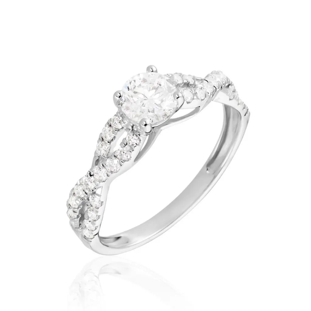 Histoire d'Or Bague Solitaire Or Blanc Nerida Diamants Synthétiques Sale