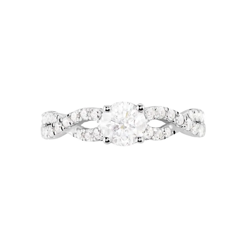 Histoire d'Or Bague Solitaire Or Blanc Nerida Diamants Synthétiques Sale