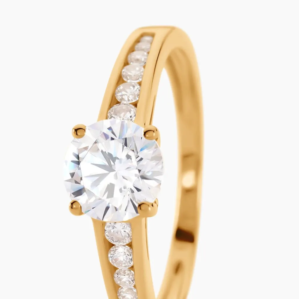 Histoire d'Or Bague Solitaire Or Jaune Oxyde De Zirconium Discount