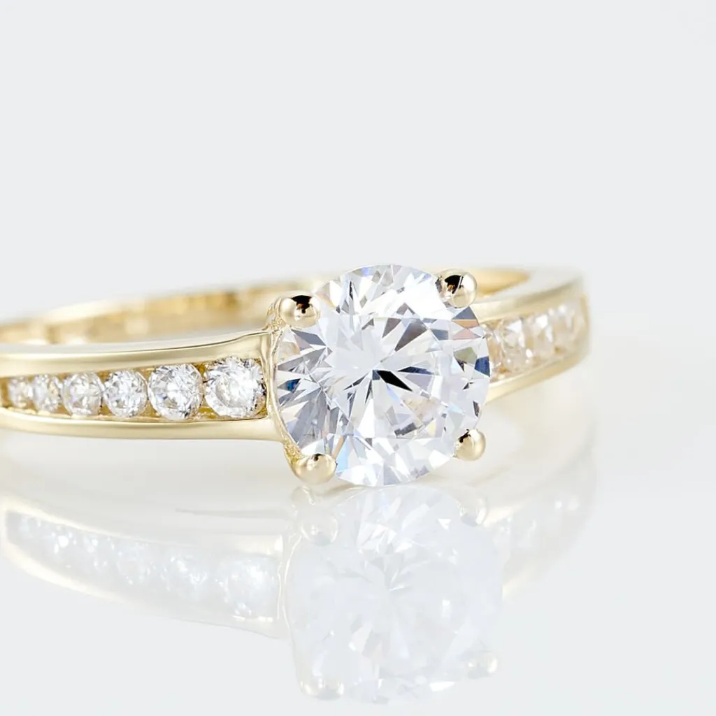 Histoire d'Or Bague Solitaire Or Jaune Oxyde De Zirconium Discount