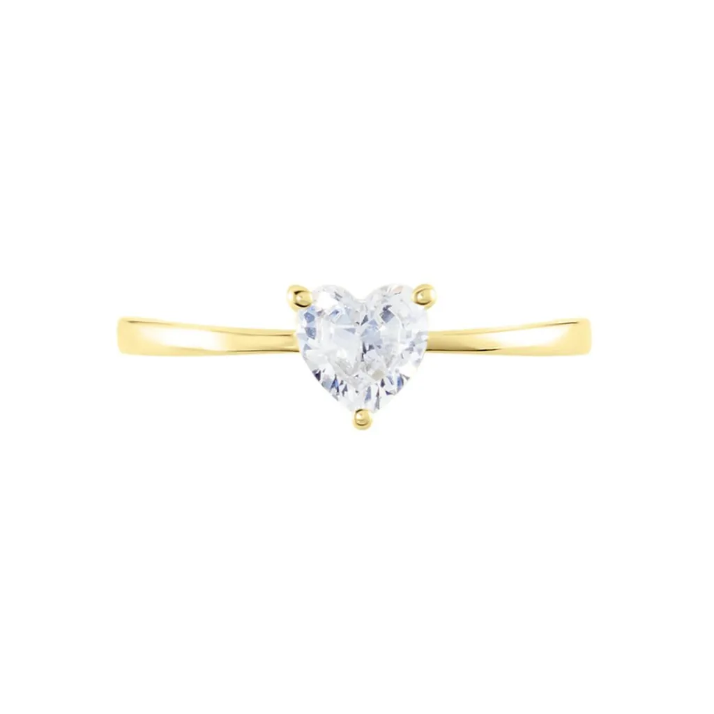 Histoire d'Or Bague Solitaire Or Jaune Idelle Oxyde De Zirconium Hot