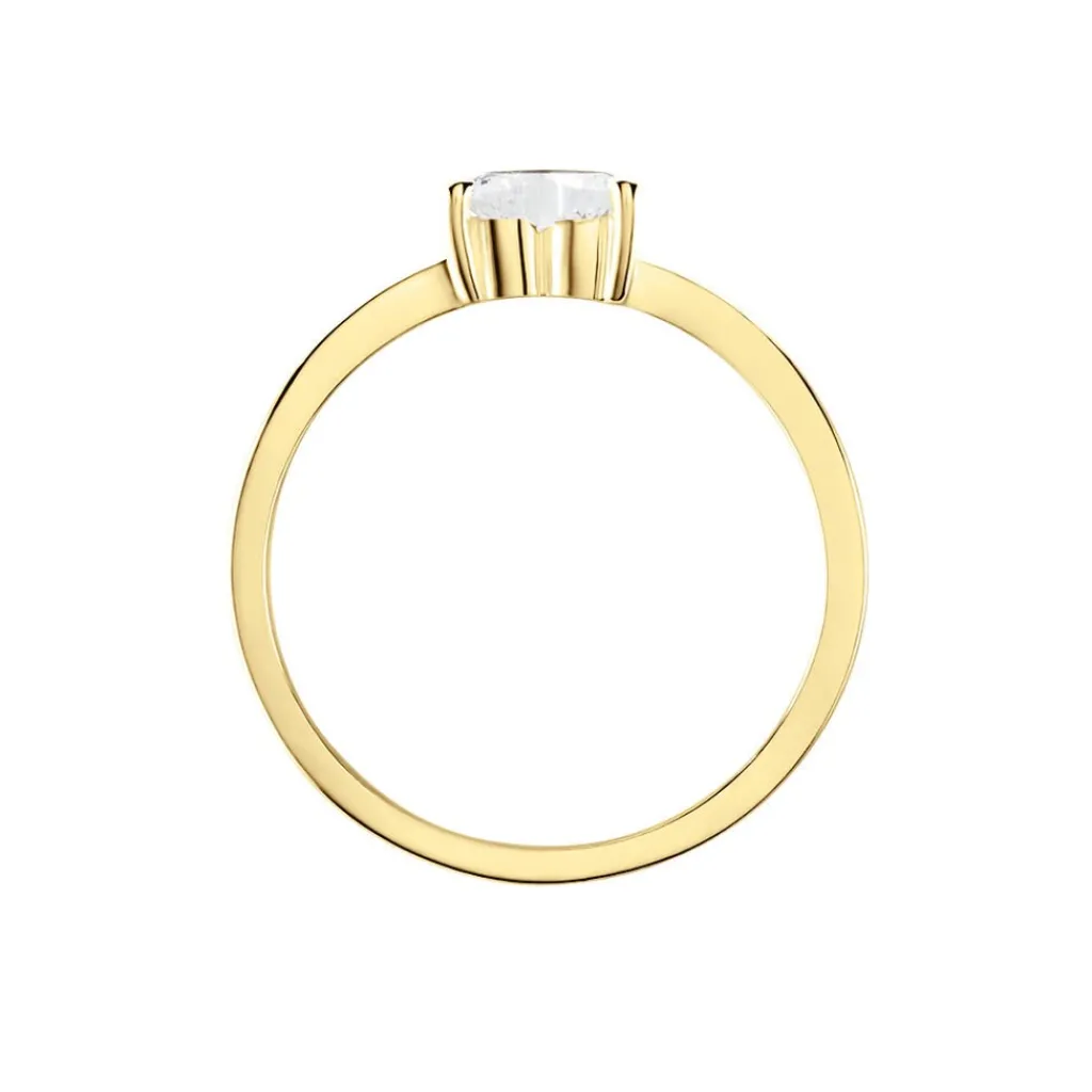 Histoire d'Or Bague Solitaire Or Jaune Idelle Oxyde De Zirconium Hot