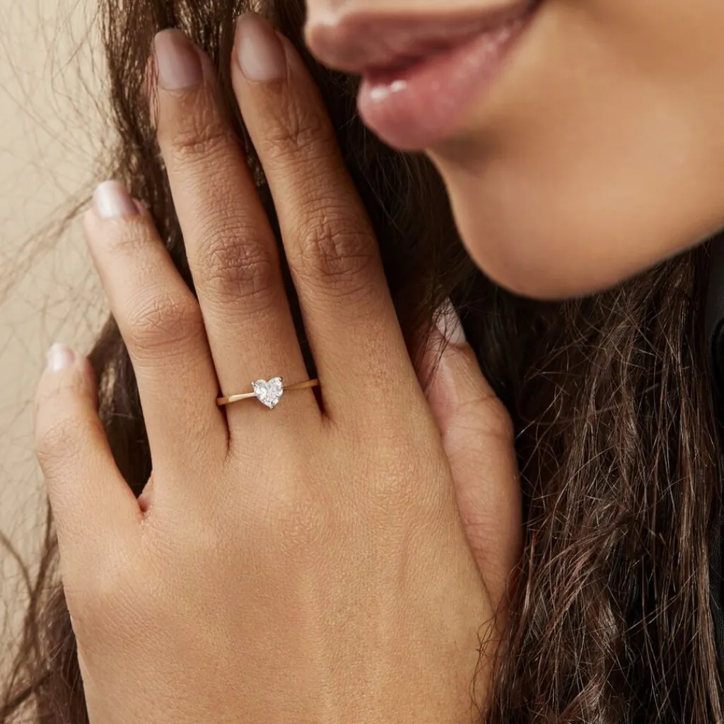 Histoire d'Or Bague Solitaire Or Jaune Idelle Oxyde De Zirconium Hot