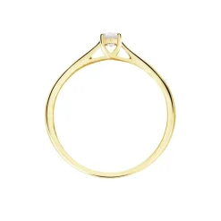 Histoire d'Or Bague Solitaire Or Jaune Aphrodite Diamant or jaune diamant blanc