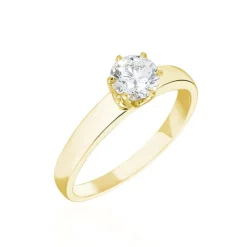 Histoire d'Or Bague Solitaire Or Jaune Diamant Synthetique or jaune diamant synthétique blanc Outlet