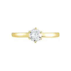 Histoire d'Or Bague Solitaire Or Jaune Diamant Synthetique or jaune diamant synthétique blanc Clearance