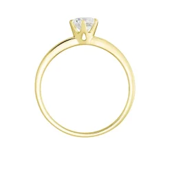 Histoire d'Or Bague Solitaire Or Jaune Diamant Synthetique or jaune diamant synthétique blanc Clearance