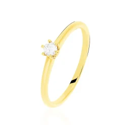 Histoire d'Or Bague Solitaire Orleane Or Jaune Diamant Discount
