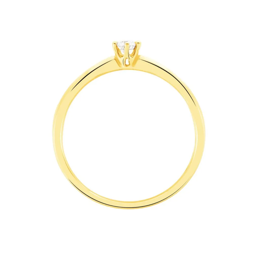 Histoire d'Or Bague Solitaire Orleane Or Jaune Diamant Discount