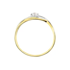 Histoire d'Or Bague Solitaire Peline Or Bicolore Oxyde De Zirconium Discount
