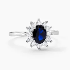 Histoire d'Or Bague Solitaire Perez Argent Blanc Oxyde De Zirconium argent blanc oxyde bleu Clearance