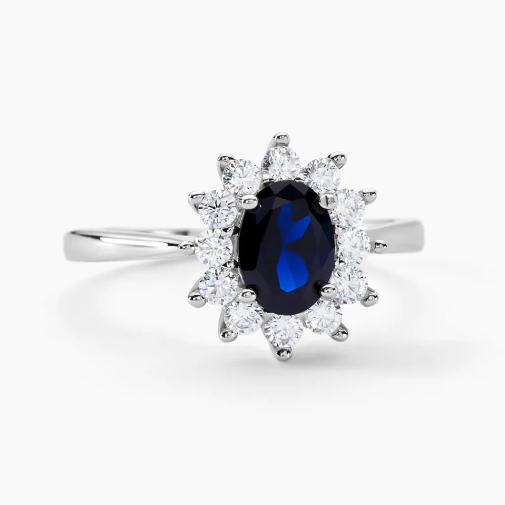 Histoire d'Or Bague Solitaire Perez Argent Blanc Oxyde De Zirconium argent blanc oxyde bleu Clearance