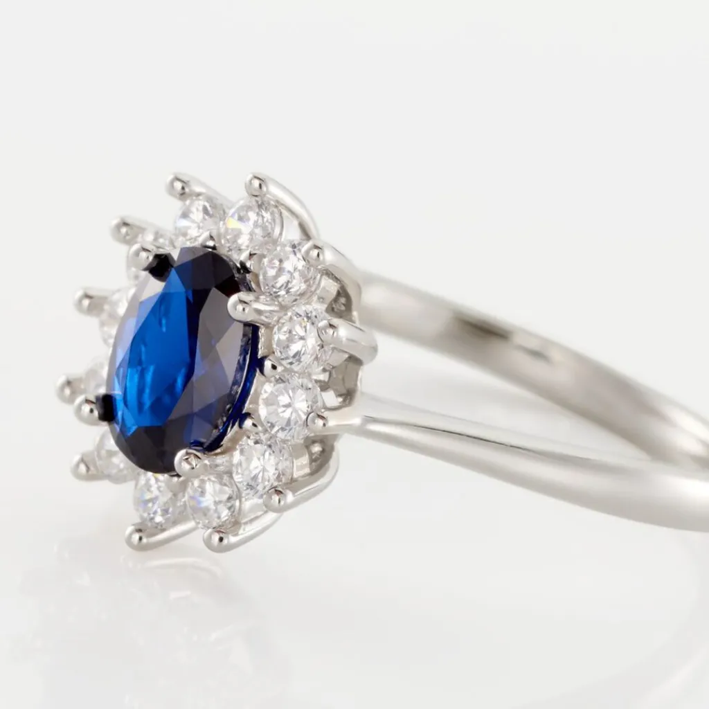 Histoire d'Or Bague Solitaire Perez Argent Blanc Oxyde De Zirconium argent blanc oxyde bleu Clearance