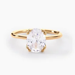 Histoire d'Or Bague Solitaire Plaqué Or Liber Oxyde De Zirconium