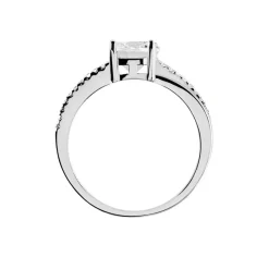 Histoire d'Or Bague Solitaire Poseidon Argent Blanc Oxyde De Zirconium Discount