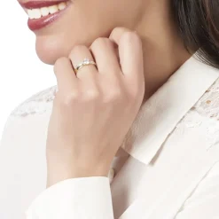 Histoire d'Or Bague Solitaire Raska Or Jaune Oxyde De Zirconium Sale