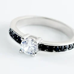 Histoire d'Or Bague Solitaire Regilla Argent Blanc Oxyde De Zirconium