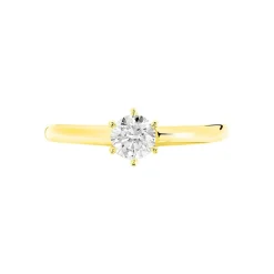 Histoire d'Or Bague Solitaire Ruken Or Jaune Diamant New