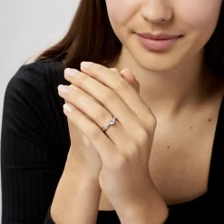 Histoire d'Or Bague Solitaire Sade Argent Blanc Oxyde De Zirconium Online