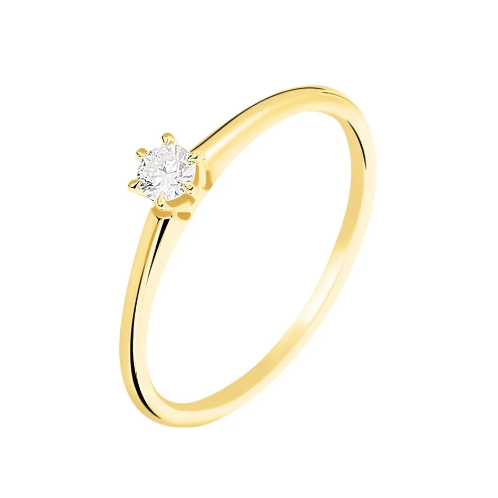 Histoire d'Or Bague Solitaire Samantha Or Jaune Diamant