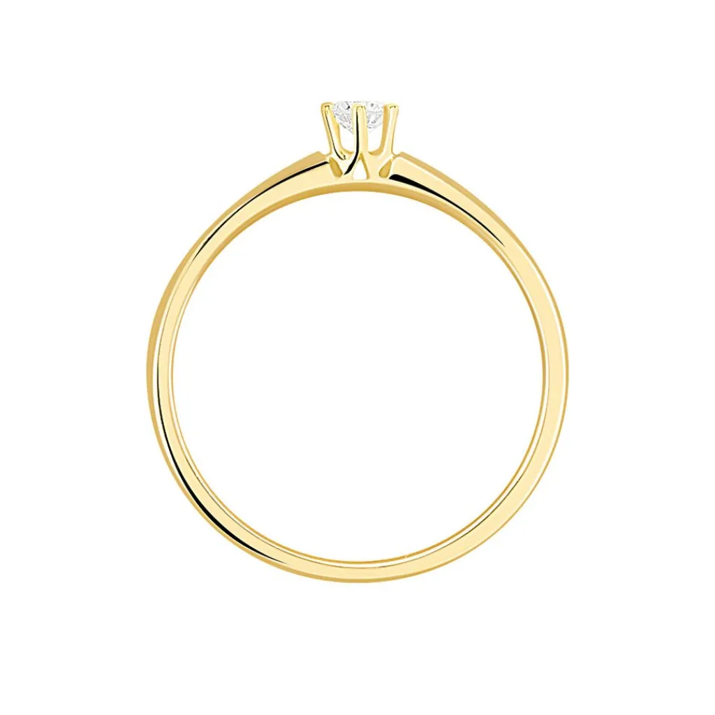 Histoire d'Or Bague Solitaire Samantha Or Jaune Diamant