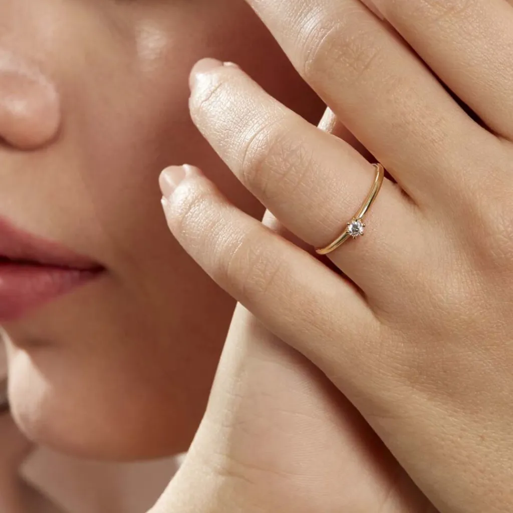 Histoire d'Or Bague Solitaire Samantha Or Jaune Diamant