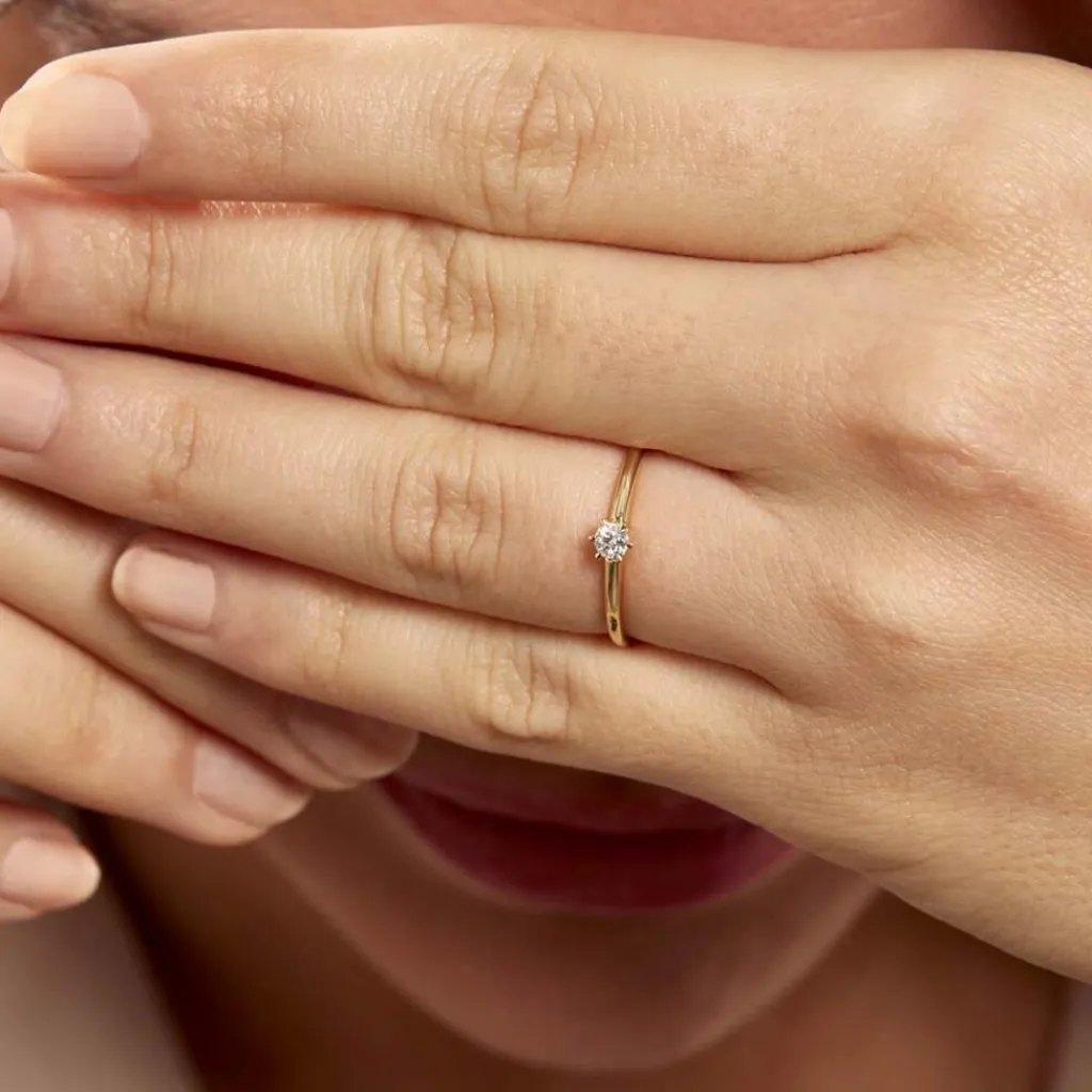 Histoire d'Or Bague Solitaire Samantha Or Jaune Diamant