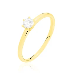 Histoire d'Or Bague Solitaire Seynabou Or Jaune Diamant Best