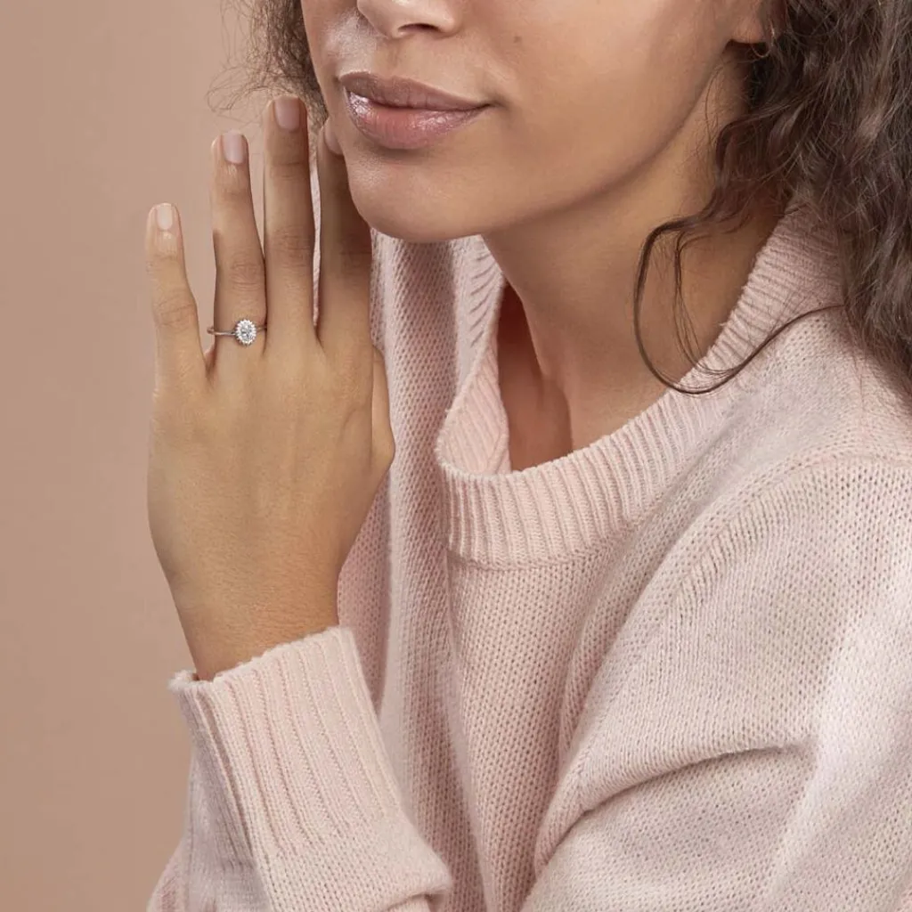 Histoire d'Or Bague Solitaire Shandrany Argent Blanc Oxyde De Zirconium Outlet