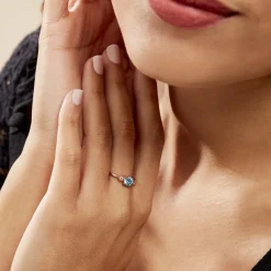 Histoire d'Or Bague Solitaire Shir Argent Rose Oxyde De Zirconium Hot