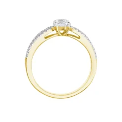 Histoire d'Or Bague Solitaire Stockholm Or Jaune Diamant Synthetique or jaune diamant synthétique blanc Hot