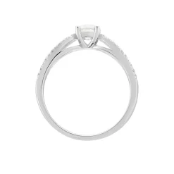 Histoire d'Or Bague Solitaire Stockholm Or Blanc Diamant Outlet