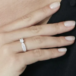 Histoire d'Or Bague Solitaire Stockholm Or Blanc Diamant Synthetique or blanc diamant synthétique blanc New