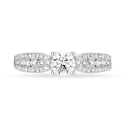 Histoire d'Or Bague Solitaire Stockholm Or Blanc Diamant