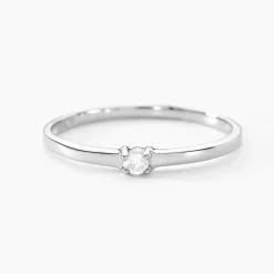 Histoire d'Or Bague Solitaire Superposition Or Blanc Diamant New