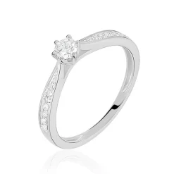 Histoire d'Or Bague Solitaire Symphonie Or Blanc Diamant Online
