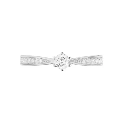 Histoire d'Or Bague Solitaire Symphonie Or Blanc Diamant Online