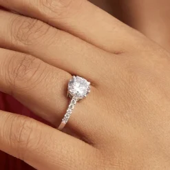 Histoire d'Or Bague Solitaire Terese De Zirconium or blanc oxyde Outlet