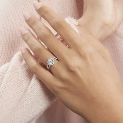 Histoire d'Or Bague Solitaire Titemae Argent Blanc Oxyde De Zirconium Online