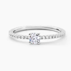 Histoire d'Or Bague Solitaire Ursi De Zirconium argent blanc oxyde Discount