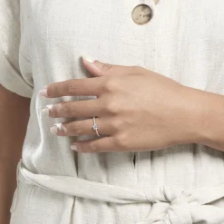 Histoire d'Or Bague Solitaire Ursi De Zirconium argent blanc oxyde Discount