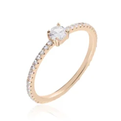 Histoire d'Or Bague Solitaire Ursi De Zirconium argent rose oxyde Outlet