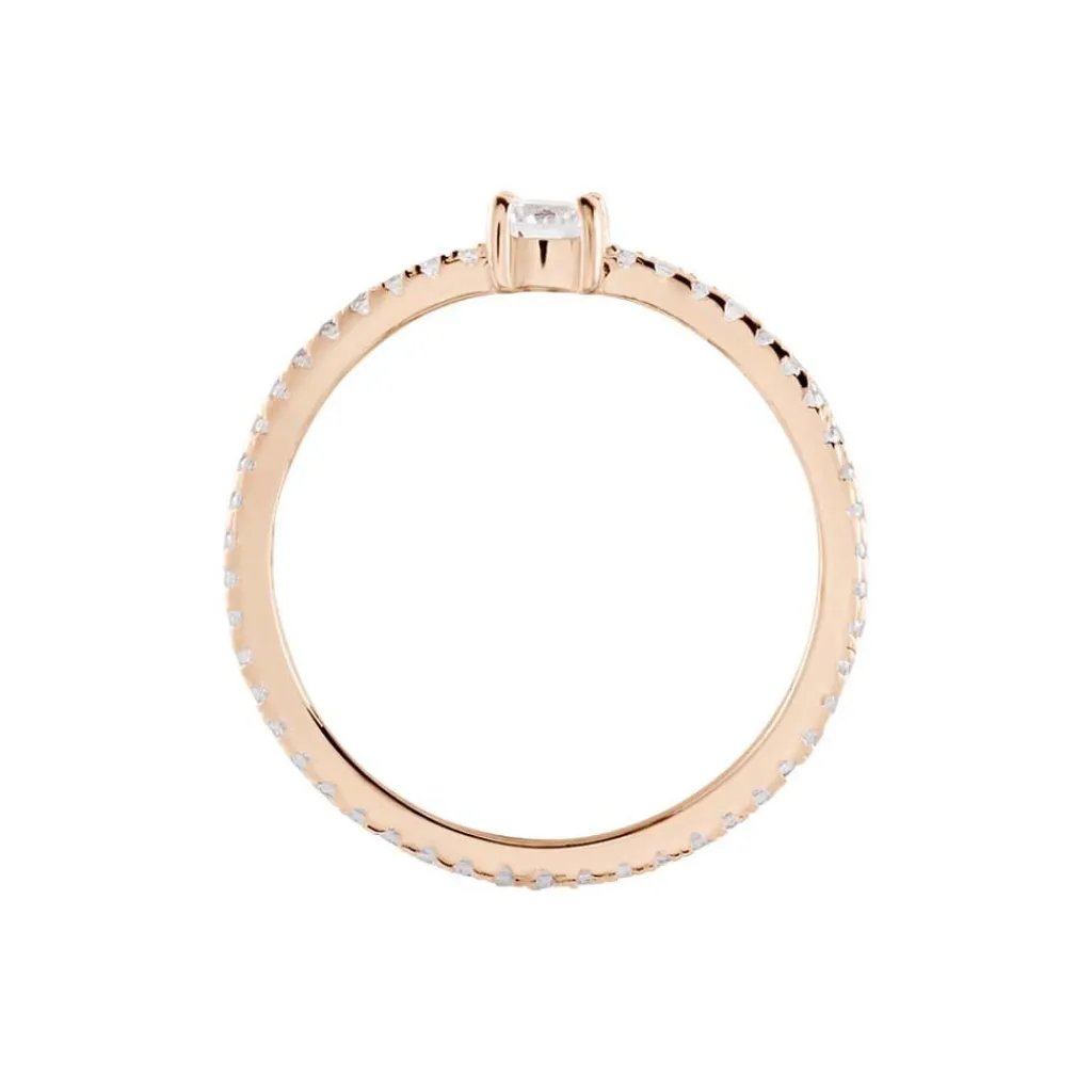 Histoire d'Or Bague Solitaire Ursi De Zirconium argent rose oxyde Outlet